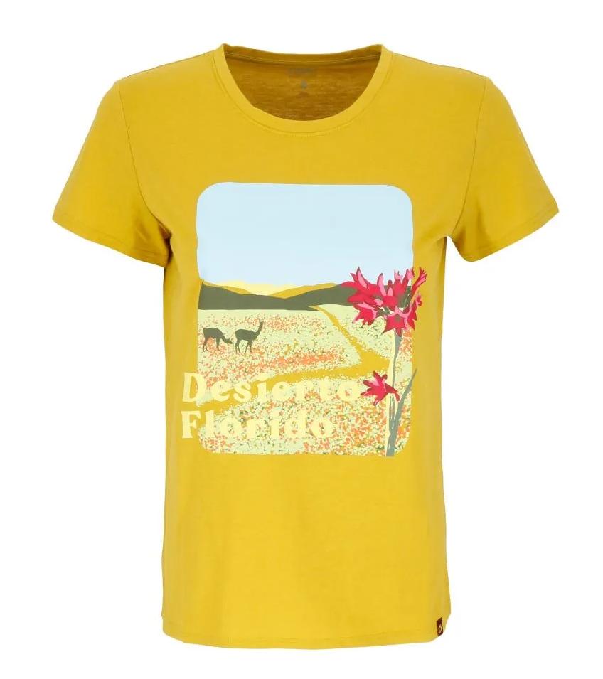 Miniatura Polera Manga Corta Florido Women - Color: Amarillo