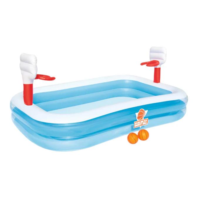 Miniatura Piscina Inflable Basketball Con Pelota 251x168x102cm -