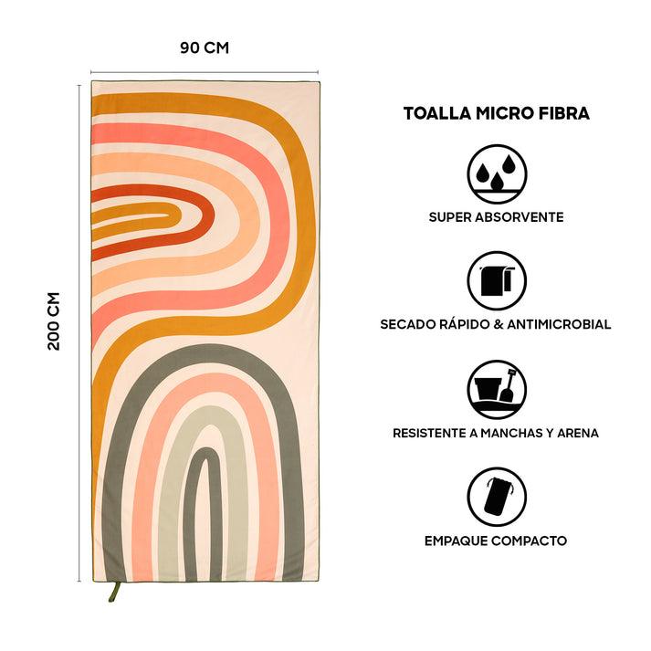Miniatura Toalla de Playa Pink Lines  - Color: Estampado lineas
