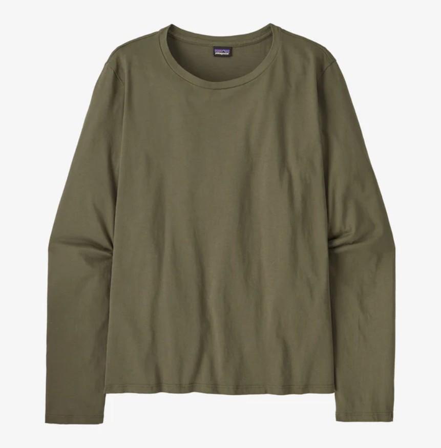 Polera Mujer Long-Sleeved Regenerative Organic Certified™ Cotton Tee 