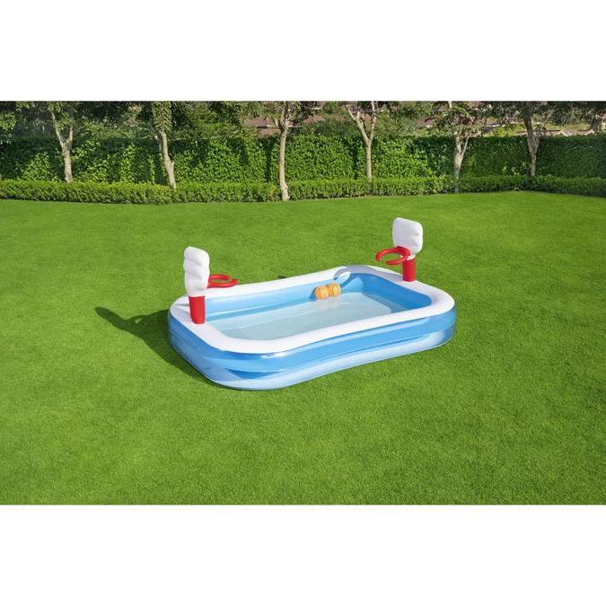 Miniatura Piscina Inflable Basketball Con Pelota 251x168x102cm -