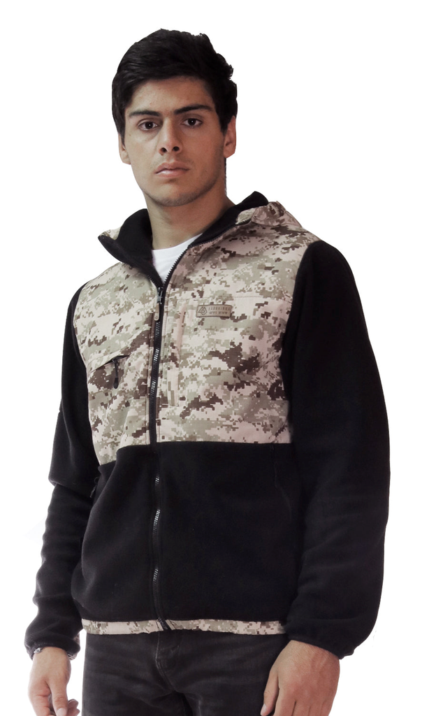 Polerón Hombre Amiskin - Talla: L, Color: negro/camo