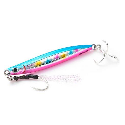 Jig Metal Effect Stay Fall 60g - Color: Celeste,Rosado