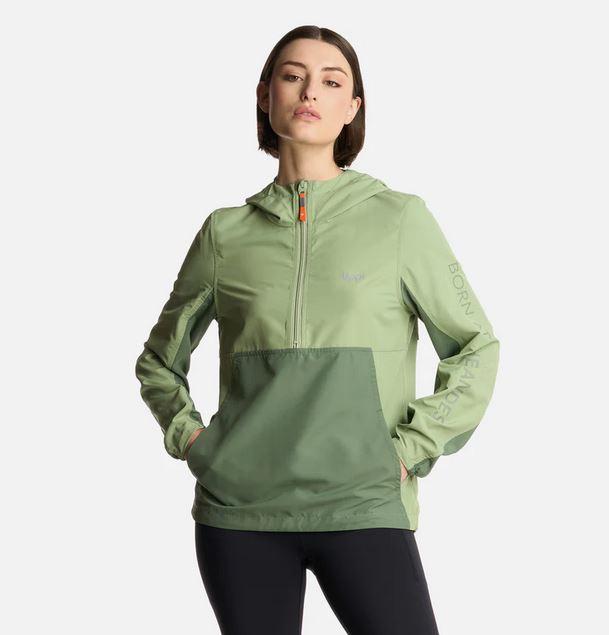 Chaqueta Mujer Nightfall WindBreaker 1/4 Zip Hoody Jacket - Color: Verde Manzana