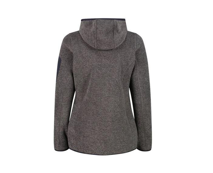 Miniatura Polar Mujer Melange Knit-Tech Con Gorro - Color: Gris