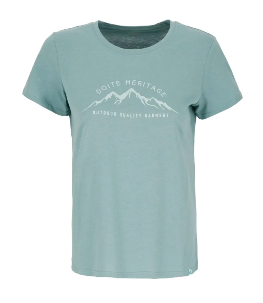Polera Manga Corta Mountain Logo Women - Color: Celeste