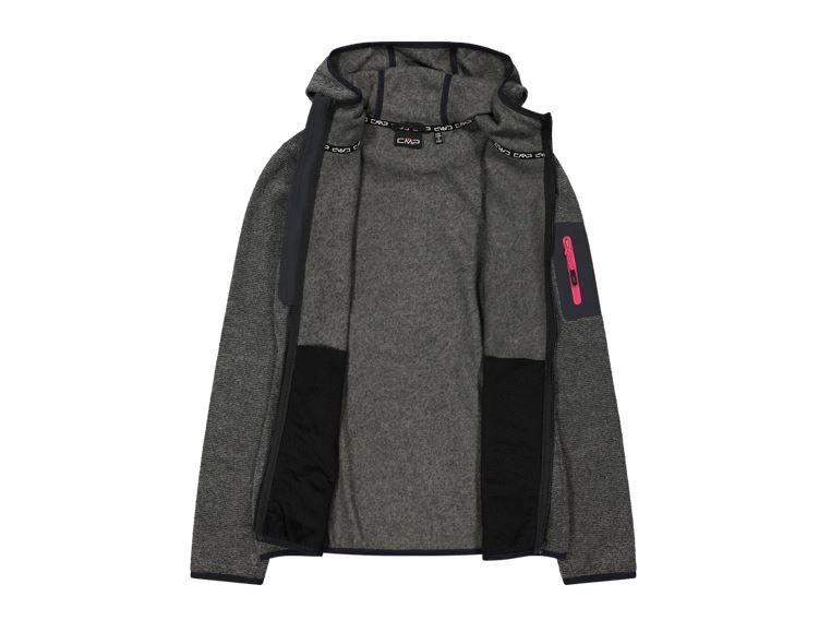 Miniatura Polar Mujer Melange Knit-Tech Con Gorro - Color: Gris