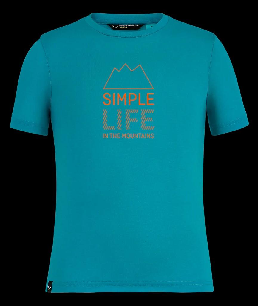 Polera Kids Simple Life Dry K S/S Tee - Talla: 116, Color: Ocean Melange