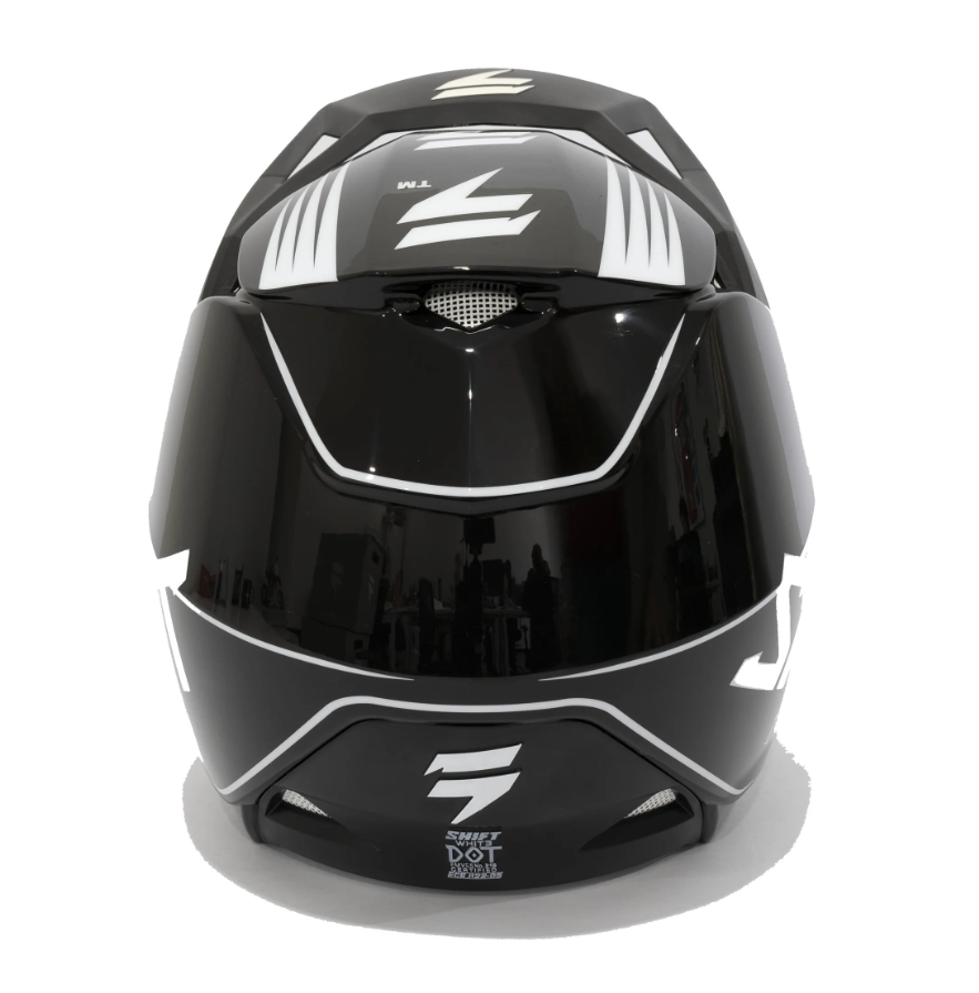 Miniatura Casco Moto White Label Bliss  - Color: Blanco-Negro