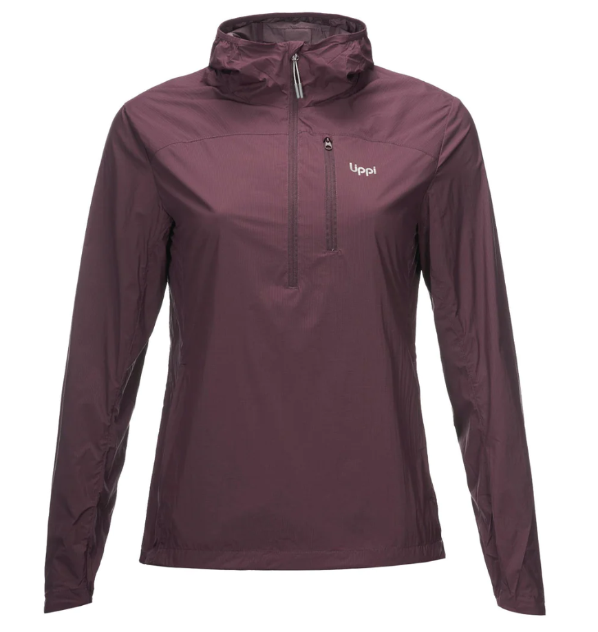 Chaqueta Mujer Spry WindBreaker 14 Zip Hoody Jacket - Color: Vino