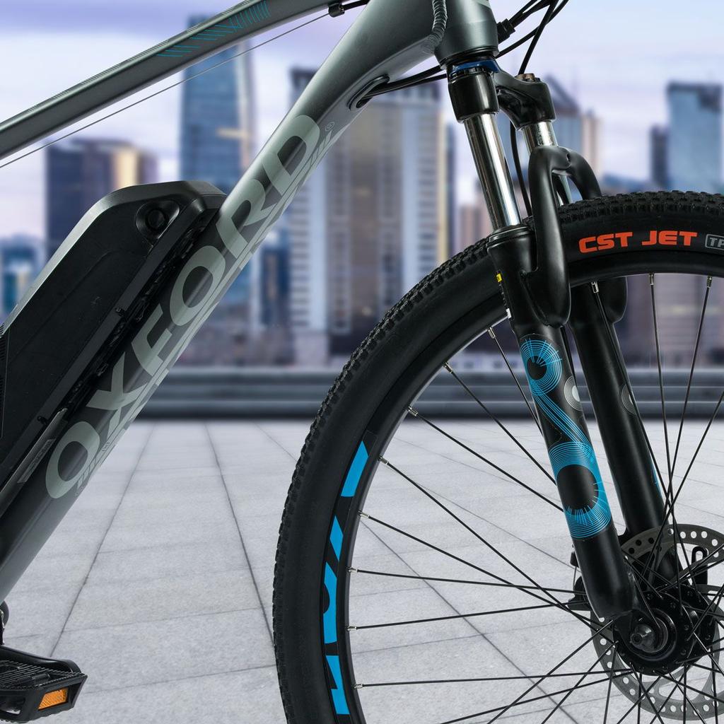 Miniatura Bicicleta Electrica Aro 27.5 Freeway - Talla: L, Color: Grafito-Cian