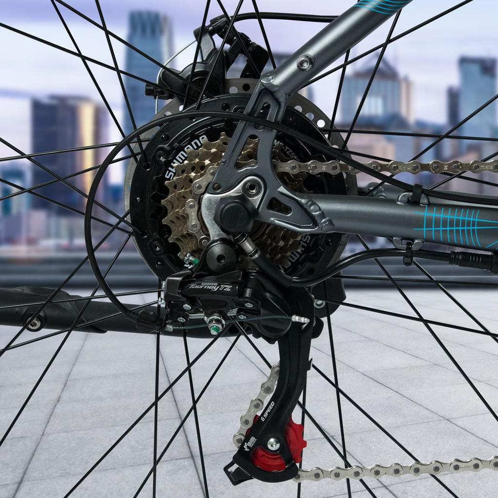 Bicicleta Electrica Aro 27.5 Freeway - Talla: L, Color: Grafito-Cian