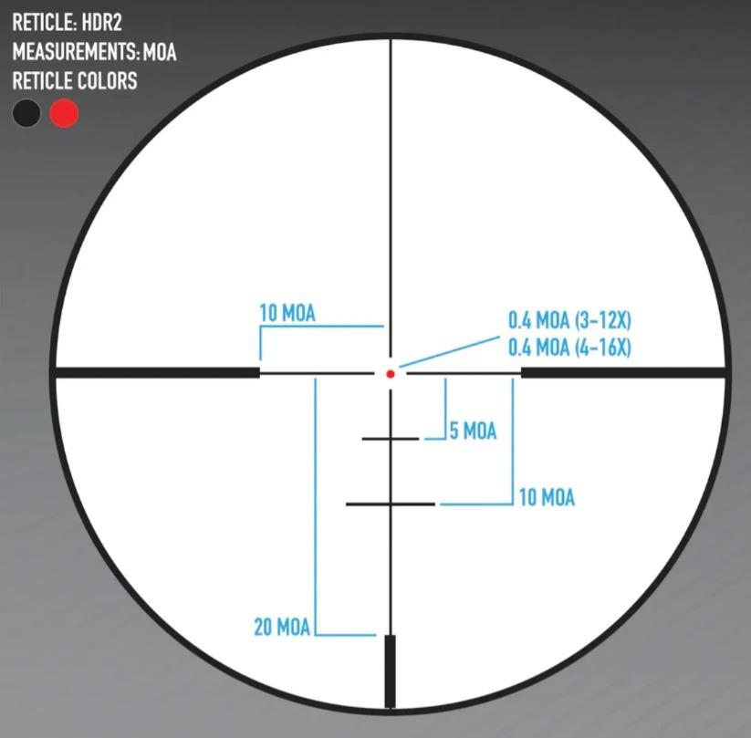 Miniatura Mira Telescópica Core 2.0 HX 4-16X50 HDR2 SFP  -