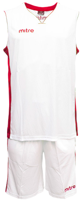 Kit Basketball - Color: Blanco-Rojo