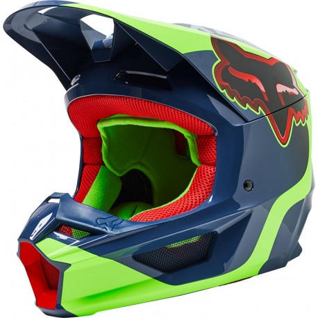 Miniatura Casco Moto V1 Venz Ece - Color: Azul-Rojo-Verde