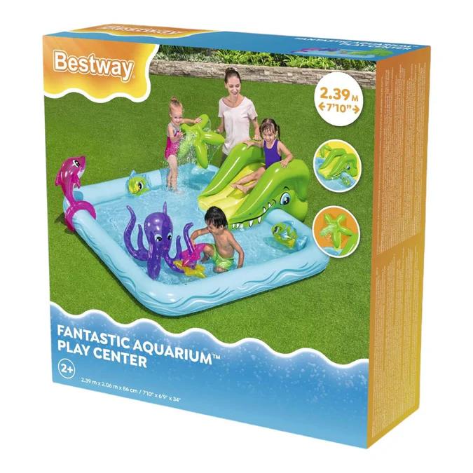 Miniatura Piscina Y Juegos Inflable Acuario 2.39Mx2.06Mx86Cms  -