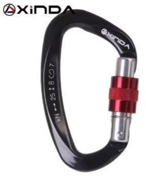 Miniatura Mosqueton Rock Screw Clip - Color: Negro