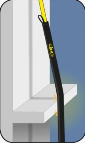 Miniatura Protector de cuerda tubular 70 cm II pvc con velcro  - Color: Negro Amarillo