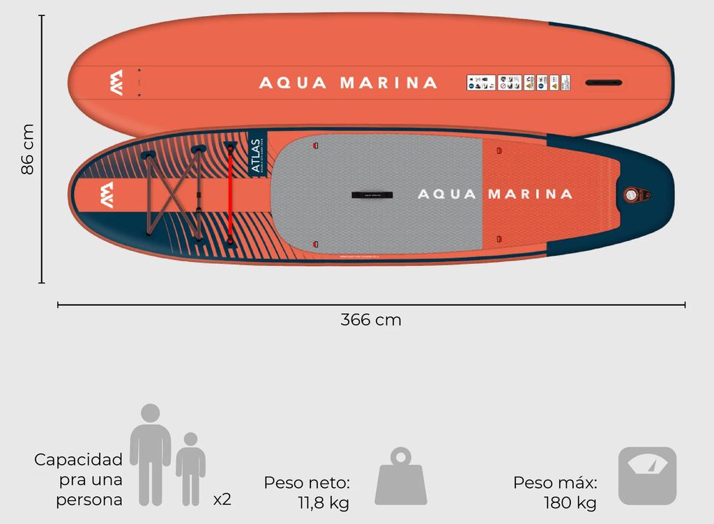 Miniatura Stand Up Paddle Sup Atlas - Color: Rojo