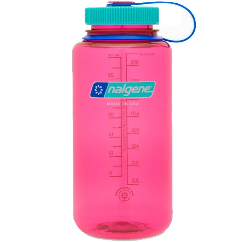 Miniatura Botella Reutilizable Boca Ancha 1000ml - Color: Rosado-Celeste