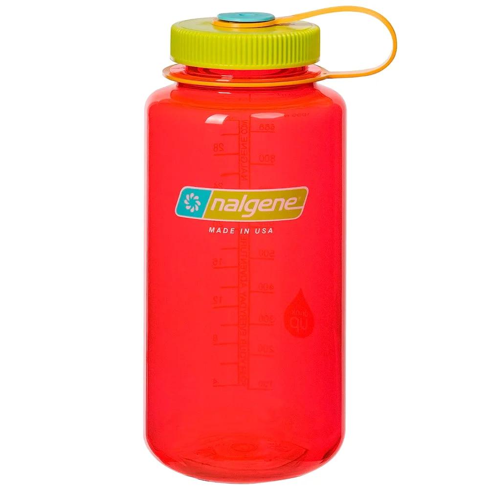 Miniatura Botella Reutilizable Boca Ancha 1000ml - Color: Rojo Manzana-Amarillo