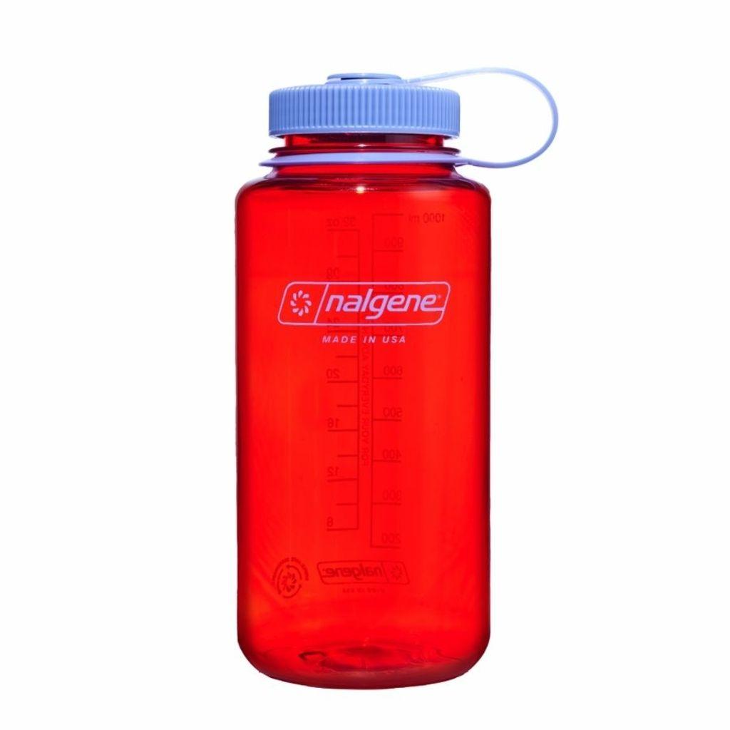 Miniatura Botella Reutilizable Boca Ancha 1000ml - Color: Rojo-Celeste