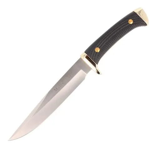 Cuchillo Muela Acero Inox Hoja 16 cm Funda de Piel - Color: Marron