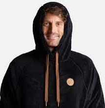 Miniatura Poleron Hombre Cangur-Oso  - Color: Negro, Talla: Xs