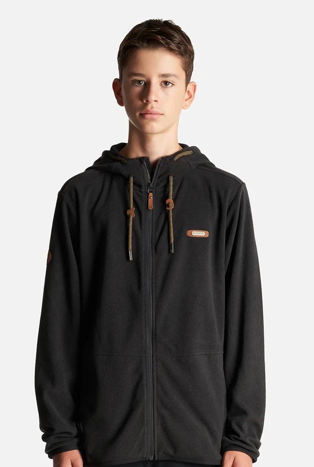 Miniatura Polerón Teen Boy Stripes Nano-F Full Zip Hoody - Color: Negro