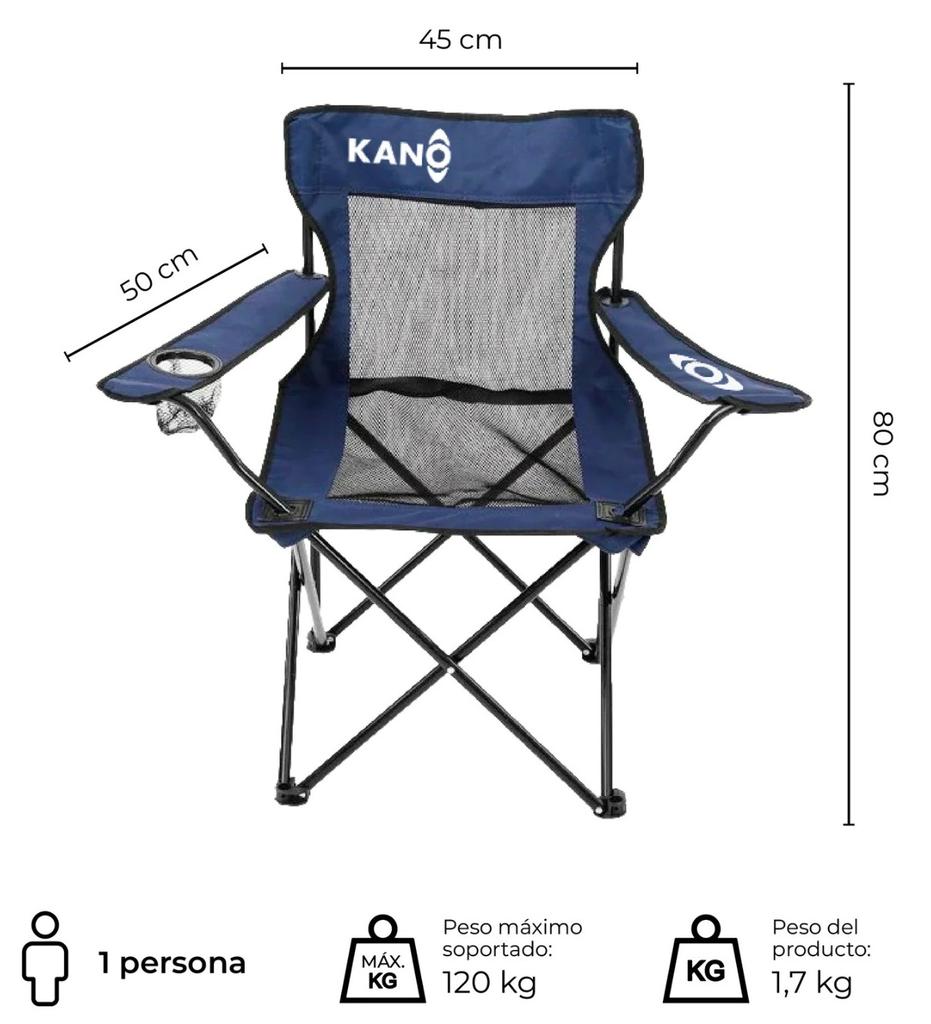 Miniatura Silla Plegable Para Camping Licanray  - Color: Azul