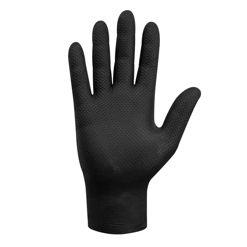 Guante Nitrilo Texturizado 8.0gr Raven 100uds - Color: Negro