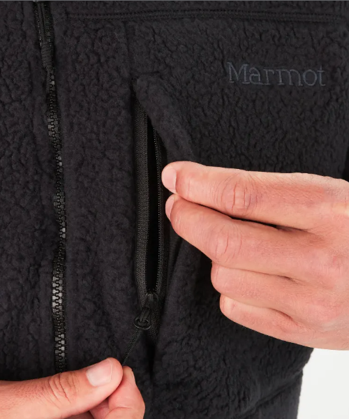 Miniatura Polar Hombre Aros Fleece 1/2 Zip - Color: Negro