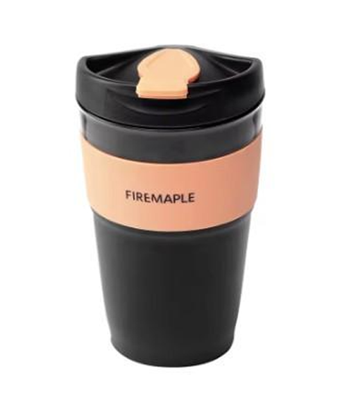 Vaso Colapsable Silicone Cofee Cup 350 - Color: Negro / Naranjo