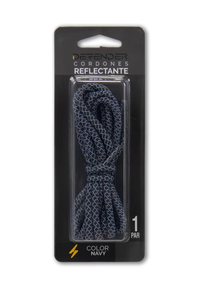 Cordones Reflectante Navy Large - Color: Negro