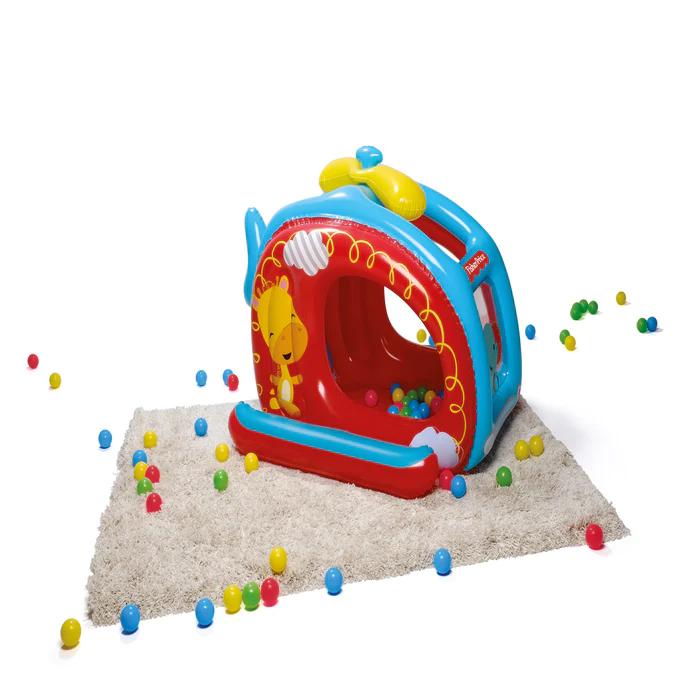 Helicóptero Inflable Fisher Price con Pelotas 137x112x97cm -