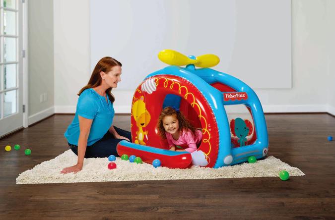 Helicóptero Inflable Fisher Price con Pelotas 137x112x97cm -