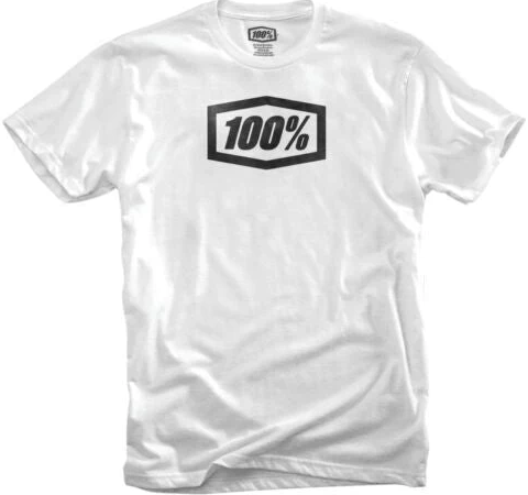 Polera Hombre Logo 100% - Color: Blanco