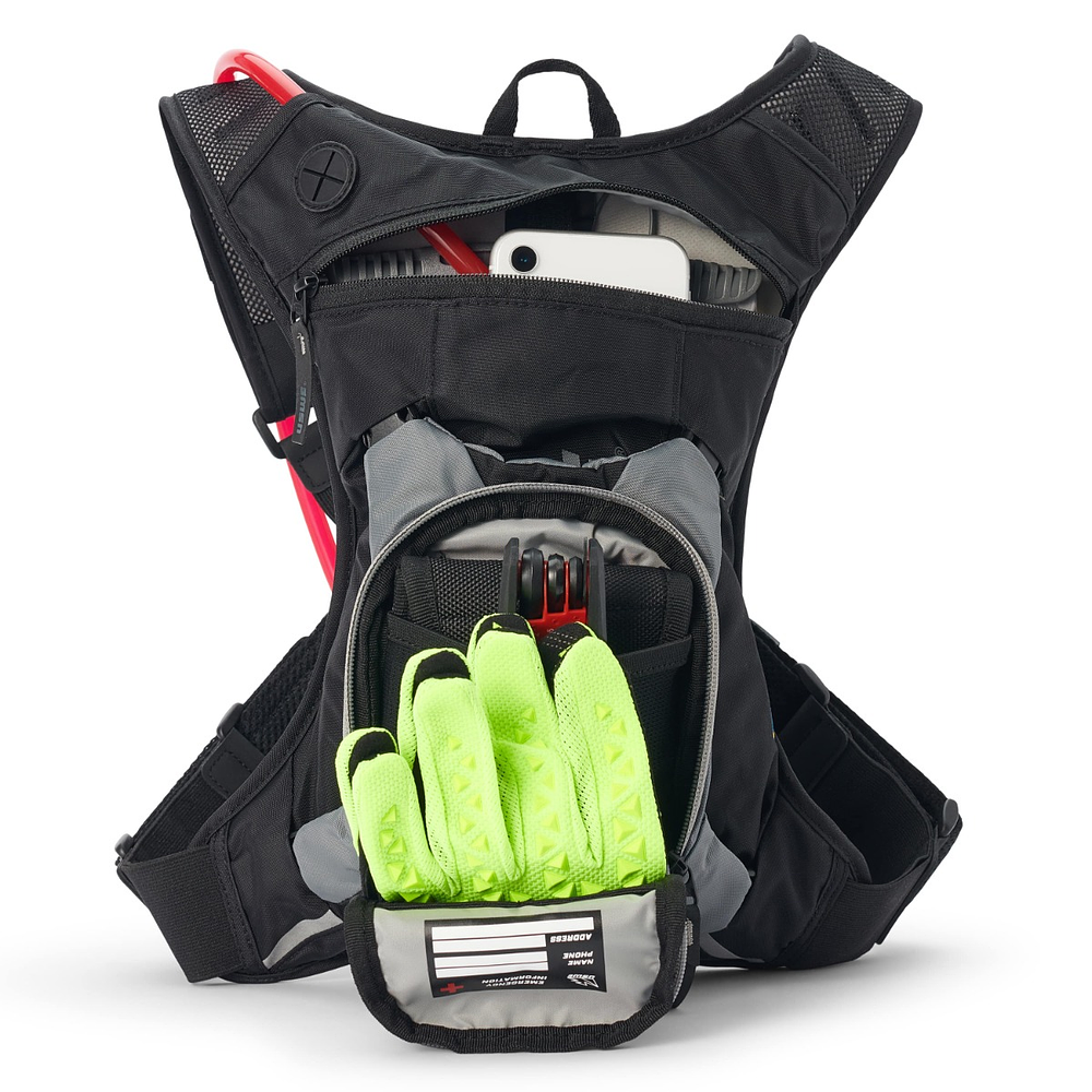 Mochila de Hidratación Moto Hydro 3L Dirt Biking - Color: Black