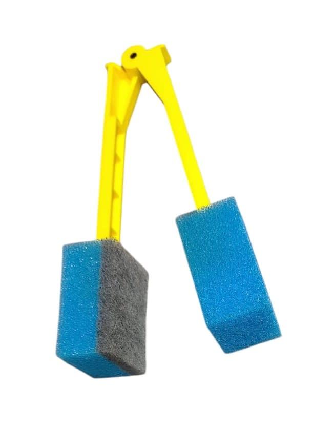 Miniatura Limpiador Brush de Vasos y Botellas - Color: Azul - Amarillo