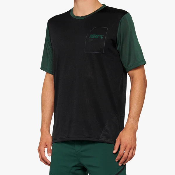 Jersey Ridecamp Hombre Ciclismo Manga Corta - Color: Verde