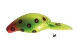 Miniatura Señuelo De Pesca Fatfish 7cm - Color: 05- Verde Puntos Negros