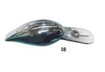 Miniatura Señuelo De Pesca Fatfish 7cm - Color: 08- Plata- Turquesa