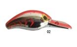 Miniatura Señuelo De Pesca Fatfish 7cm - Color: 02- Rojo-Plateado