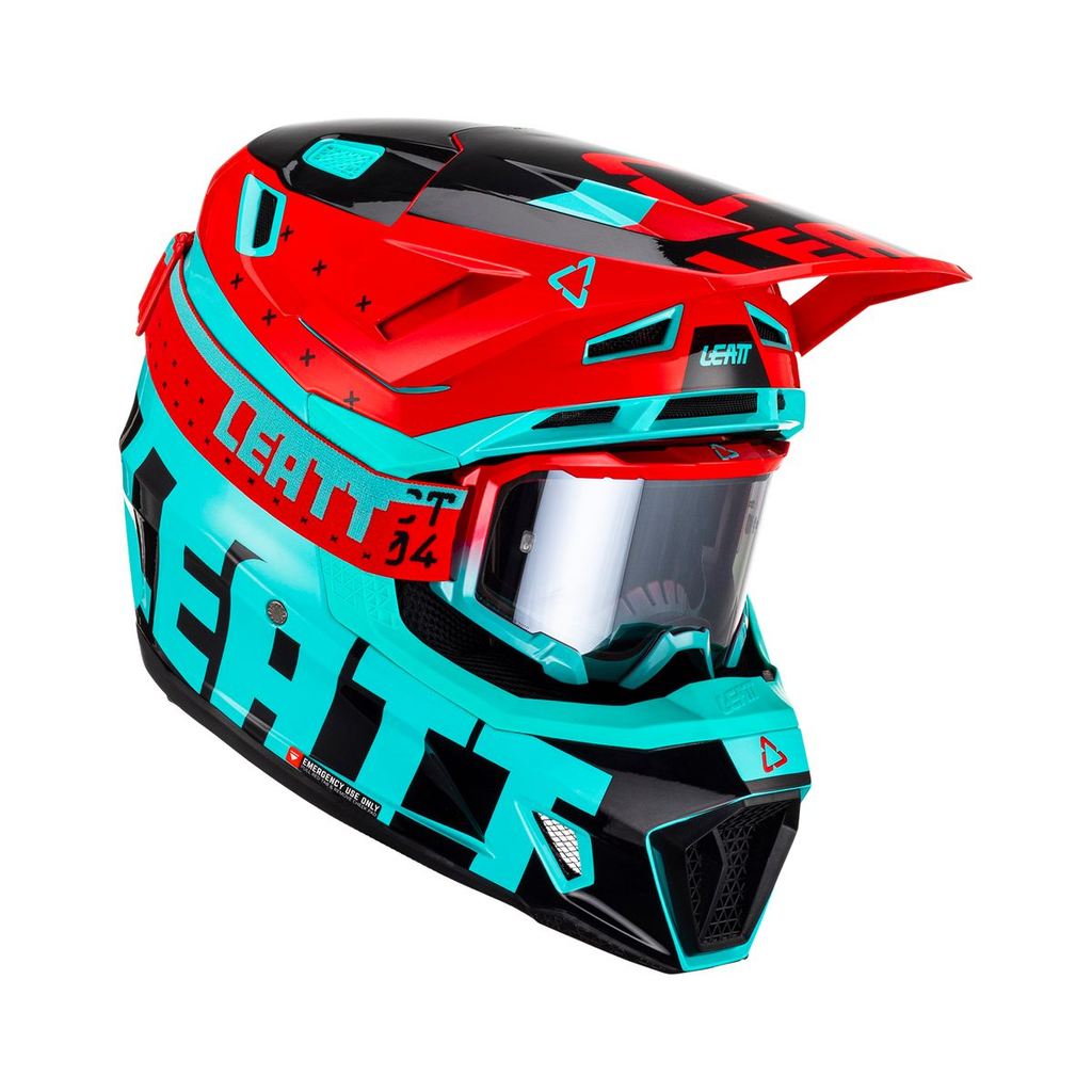 Miniatura Kit Casco Moto 7.5 V23 (Casco + Antiparras) - Color: Azul