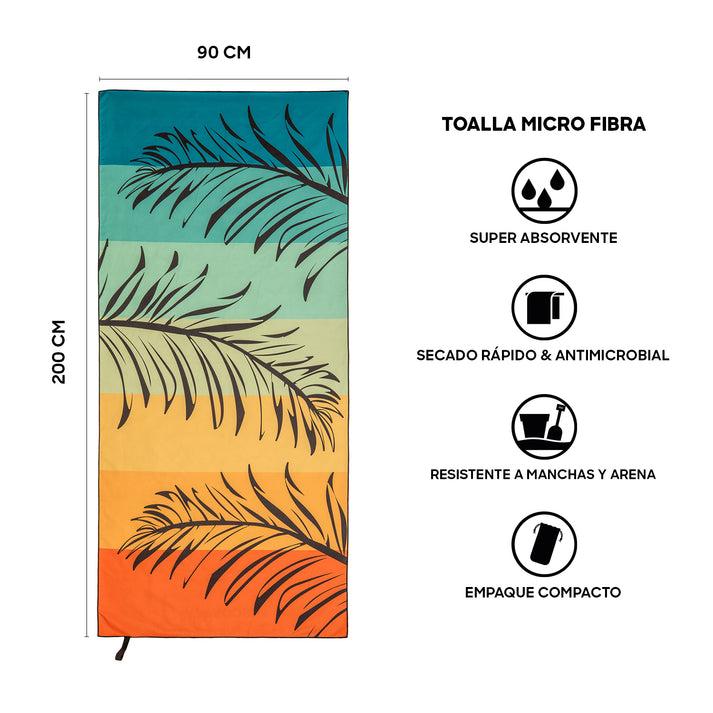 Miniatura Toalla de Playa Beach Sunset - Color: Estampado hojas