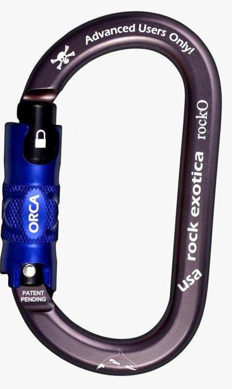 Mosquetón Aluminio Oval 3 Tiempos 24kN RockO Orca-Lock (C3-O) 