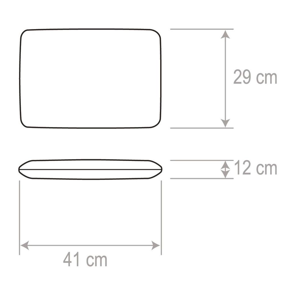 Almohada Inflable L - Color: Naranjo, Formato: 28 cm x 12 cm x 41