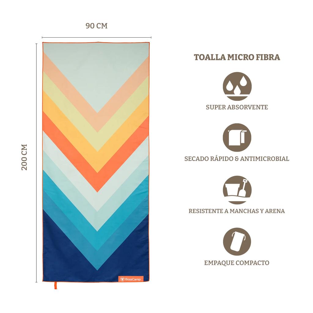 Toalla Playa Microfibra Grande XL (90 x 200) -