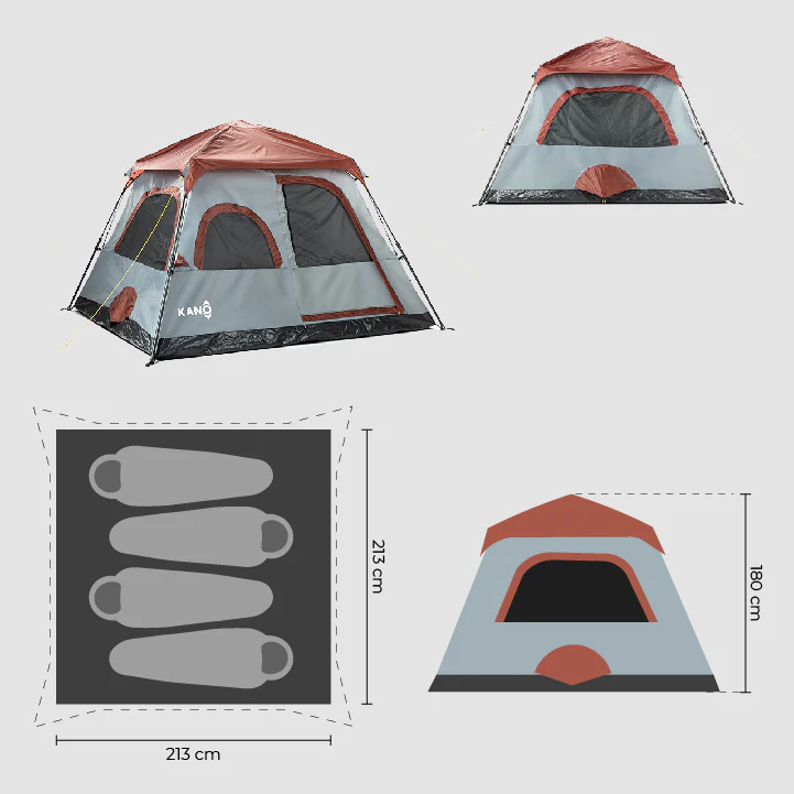 Miniatura Carpa Automática Laja 4 Personas -