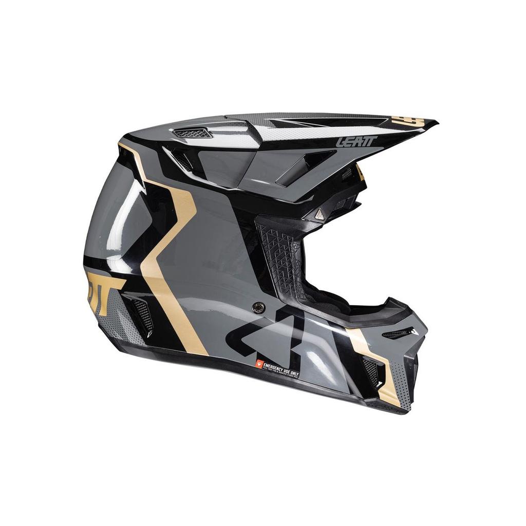 Kit Casco Moto 8.5 Antiparra 5.5 V25 - Color: Gris Oscuro/Negro
